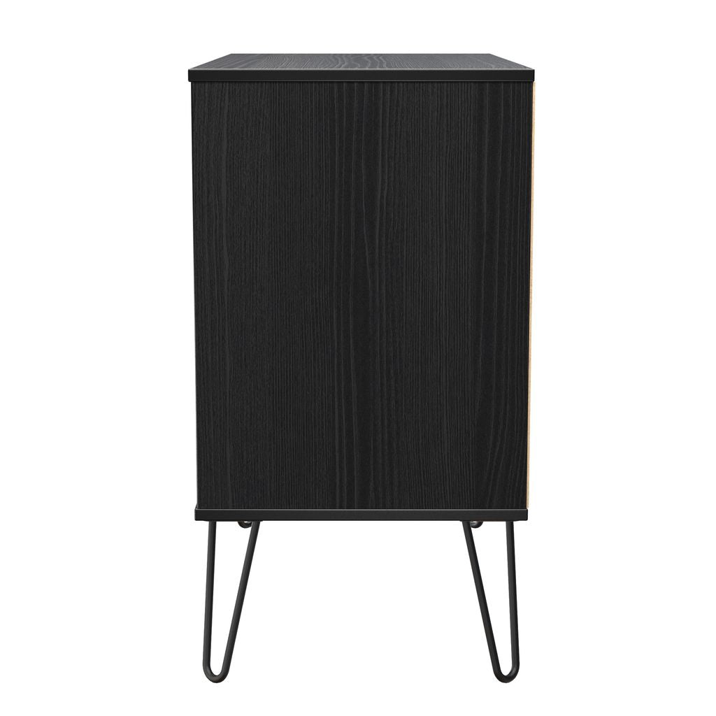 Harlequin 3 Drawer Chest with Black Hairpin Legs