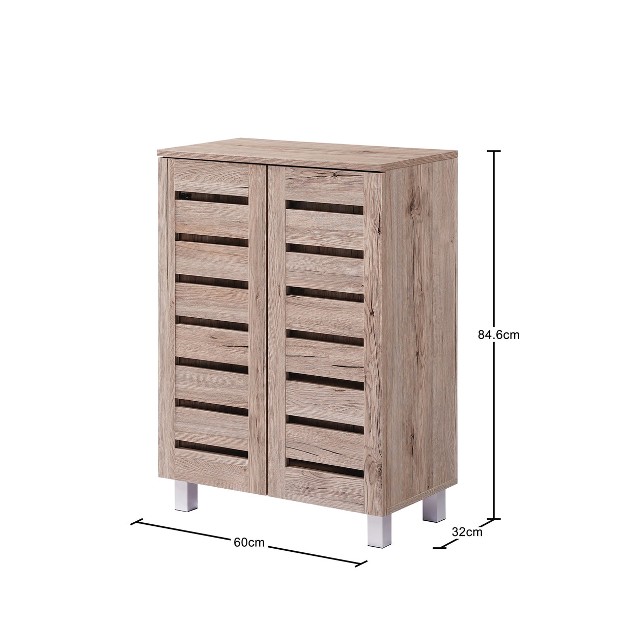 Euston Modern 2 Door Shoe Storage Cabinet