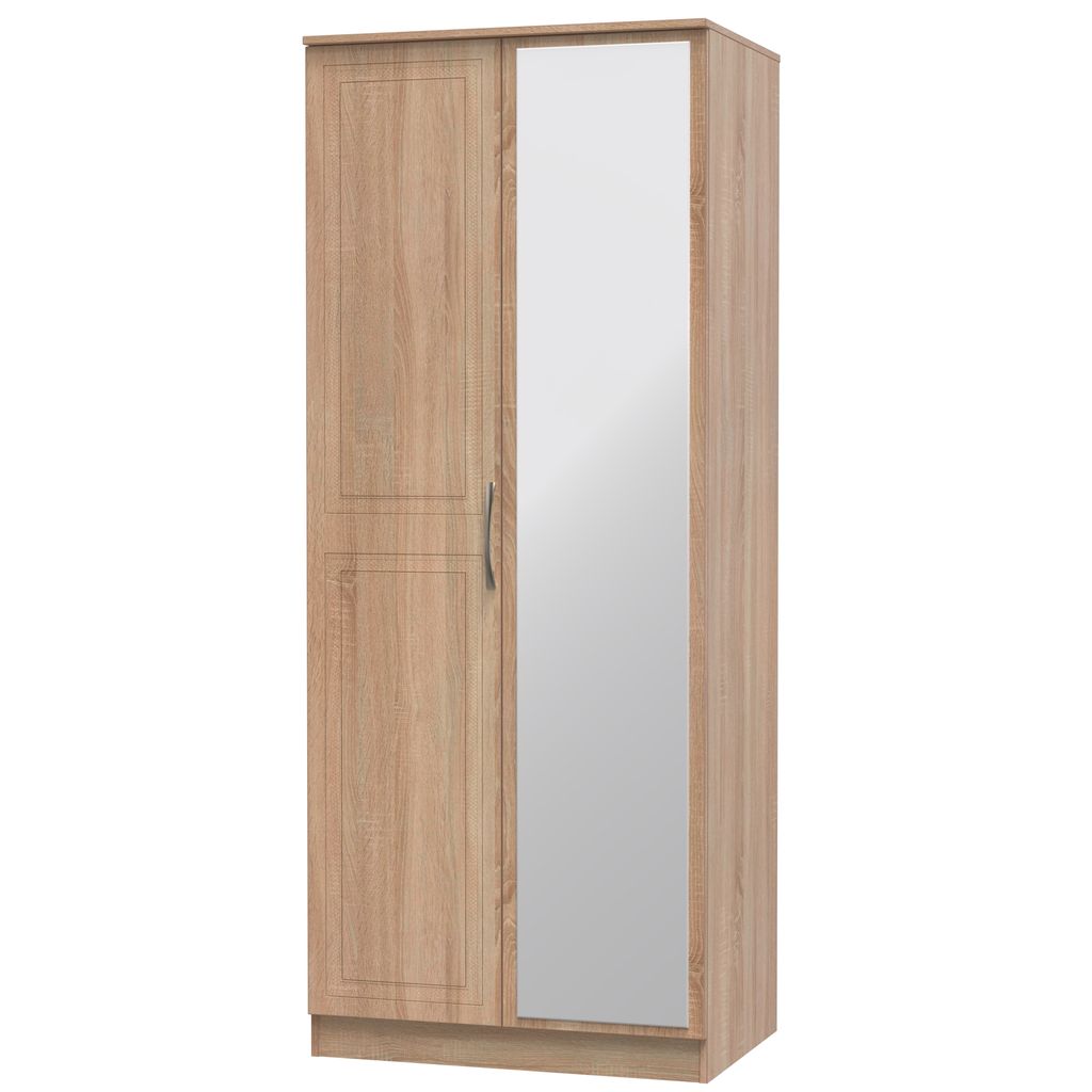 Dorset Mirrored 2 Door Double Wardrobe