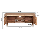 Wilton Acacia Wood 2 Door TV Unit