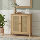 Cypress 2 Door Rattan Cabinet