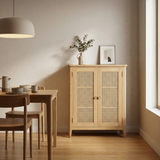 Cypress 2 Door Rattan Cabinet