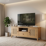Cypress 2 Door 1 Drawer Wide Rattan TV Unit
