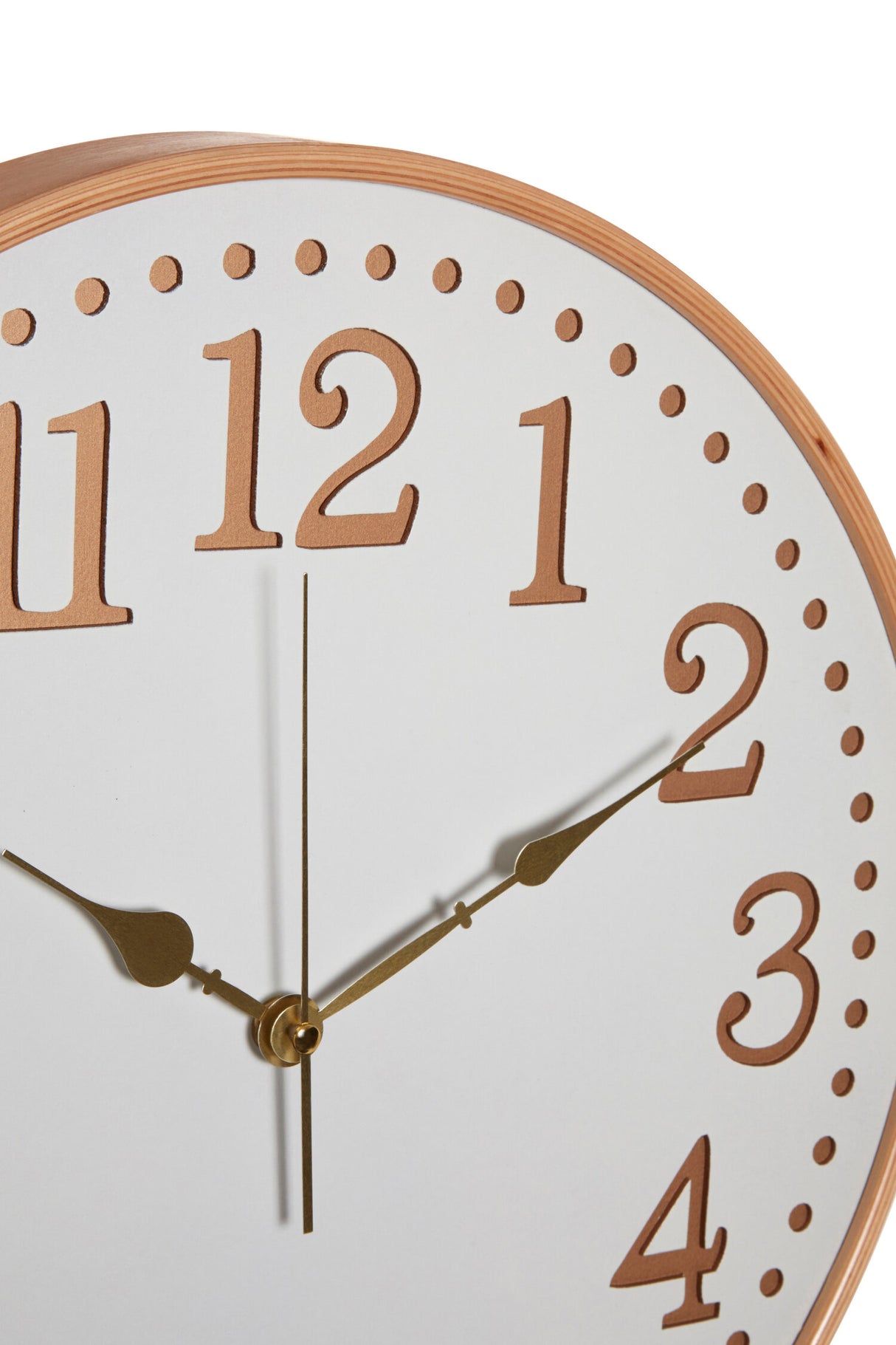 Arden 40cm Wall Clock with Gold Numbers