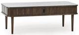 Arya Coffee Table with 2 Sliding Doors