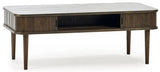 Arya Coffee Table with 2 Sliding Doors