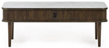 Arya Coffee Table with 2 Sliding Doors