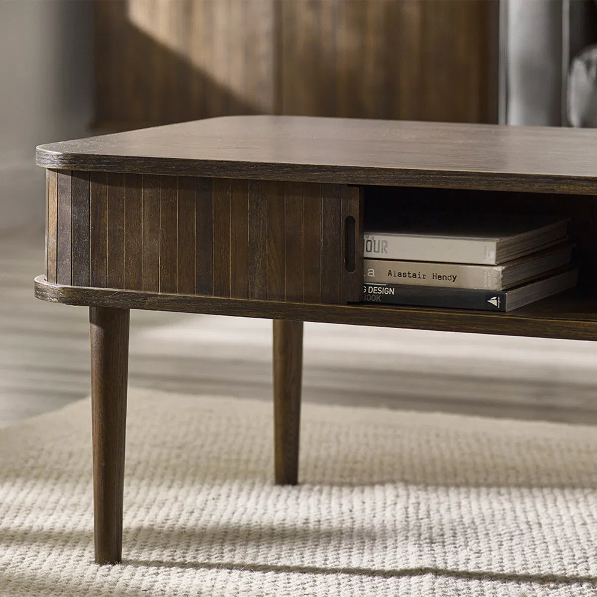 Arya Coffee Table with 2 Sliding Doors