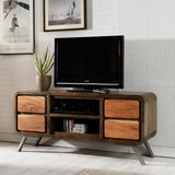 Aspen Reclaimed Solid Wood 4 Drawer TV Unit