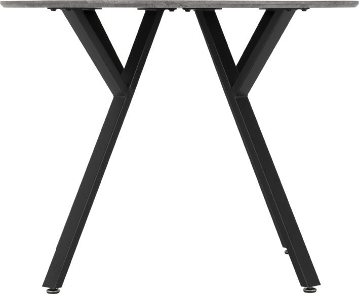 Athens Concrete and Black Round Dining Table