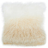 Aurevon Renley Real Mongolian Fur Ombre Square Cushion