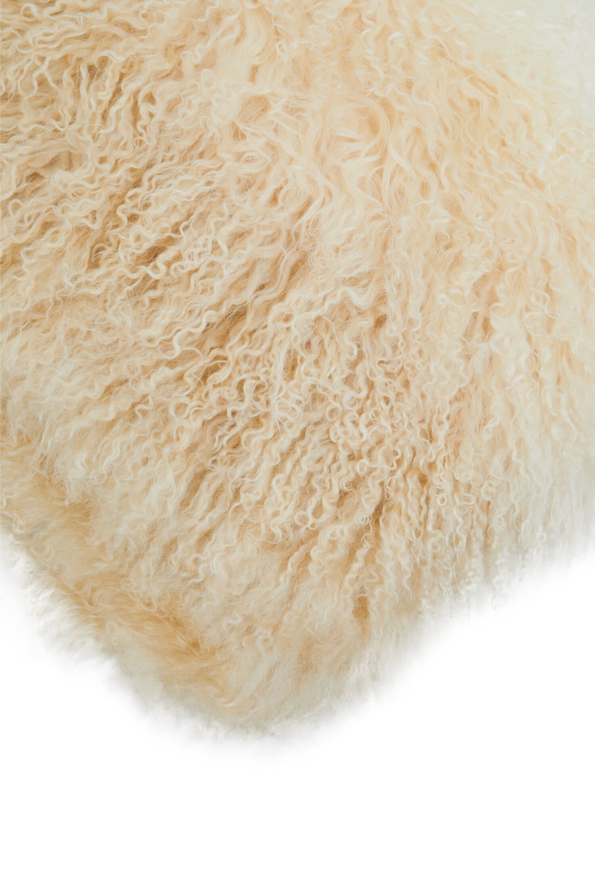 Aurevon Renley Real Mongolian Fur Ombre Square Cushion