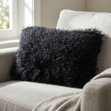 Aurevon Renley Real Mongolian Fur Rectangular Cushion
