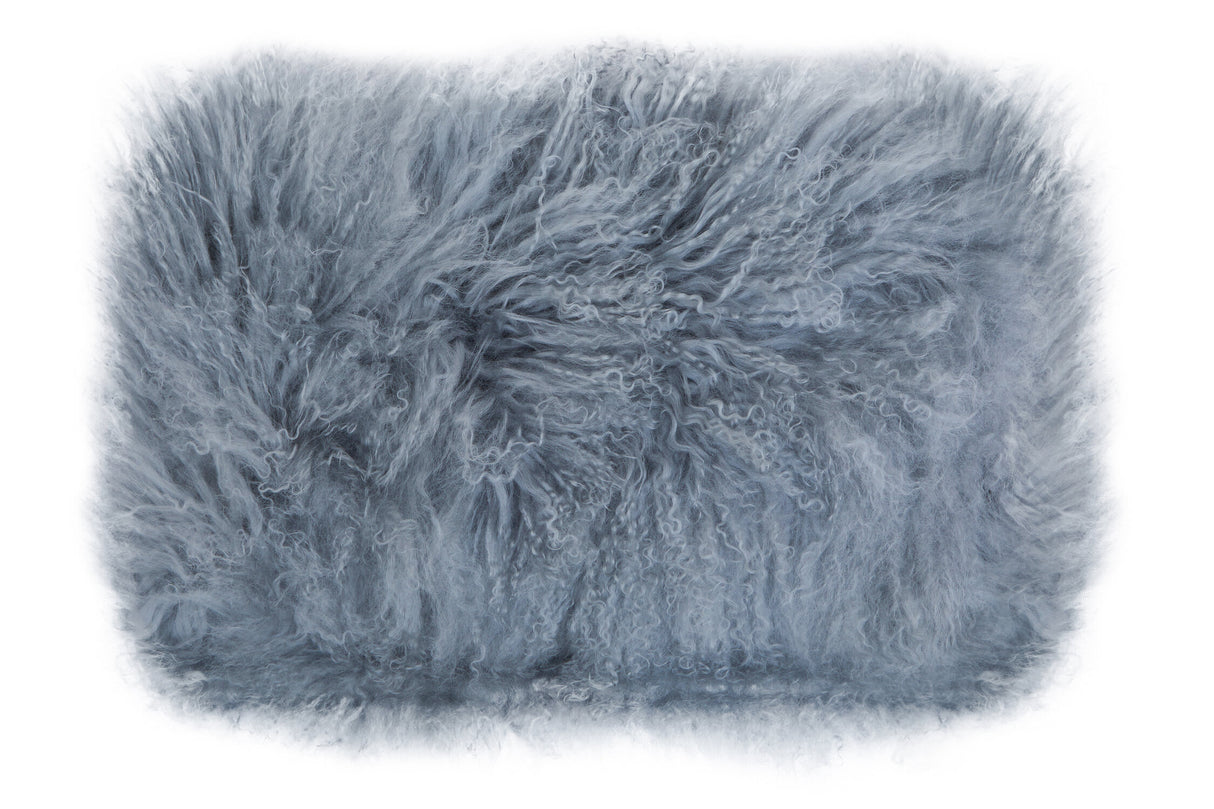 Aurevon Renley Real Mongolian Fur Rectangular Cushion