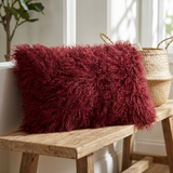 Aurevon Renley Real Mongolian Fur Rectangular Cushion