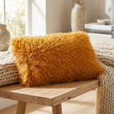 Aurevon Renley Real Mongolian Fur Rectangular Cushion