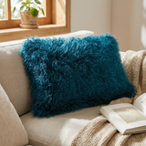 Aurevon Renley Real Mongolian Fur Rectangular Cushion