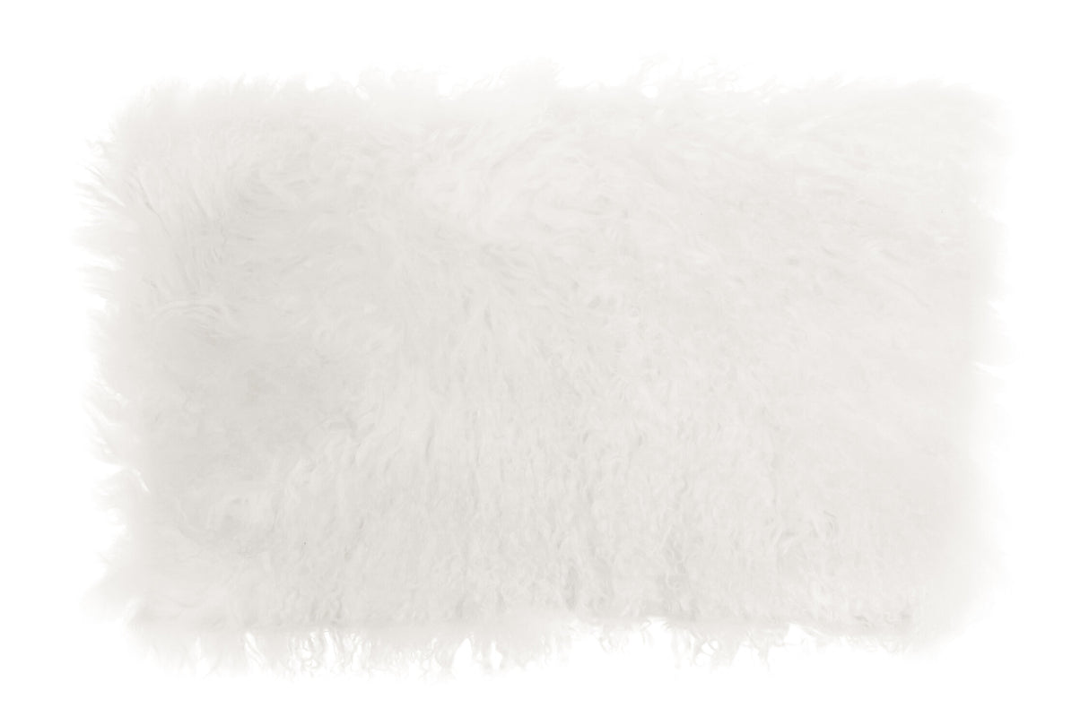 Aurevon Renley Real Mongolian Fur Rectangular Cushion