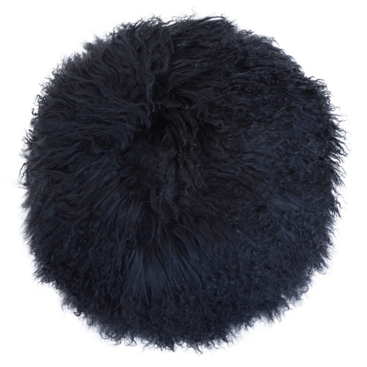 Aurevon Renley Real Mongolian Fur Round Cushion