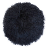 Aurevon Renley Real Mongolian Fur Round Cushion
