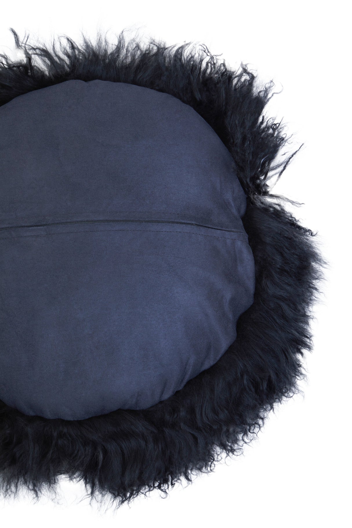 Aurevon Renley Real Mongolian Fur Round Cushion