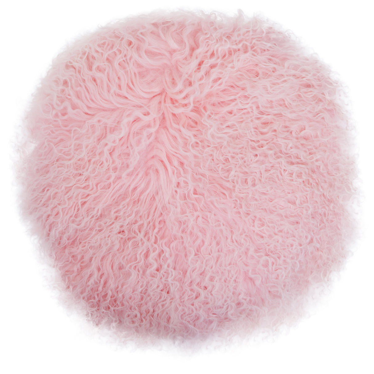 Aurevon Renley Real Mongolian Fur Round Cushion