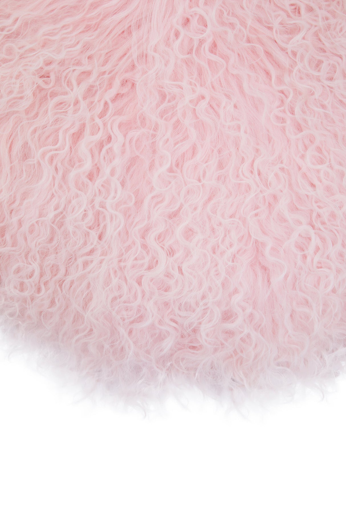 Aurevon Renley Real Mongolian Fur Round Cushion