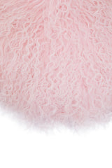 Aurevon Renley Real Mongolian Fur Round Cushion