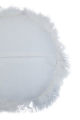 Aurevon Renley Real Mongolian Fur Round Cushion