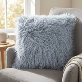 Aurevon Real Mongolian Fur Square Cushion