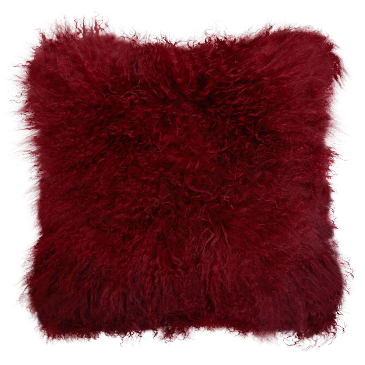 Aurevon Real Mongolian Fur Square Cushion