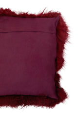 Aurevon Real Mongolian Fur Square Cushion