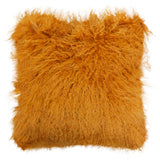 Aurevon Real Mongolian Fur Square Cushion