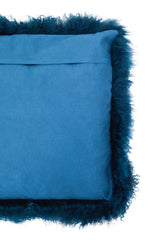 Aurevon Real Mongolian Fur Square Cushion