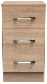 Avon 3 Drawer Bedside Table