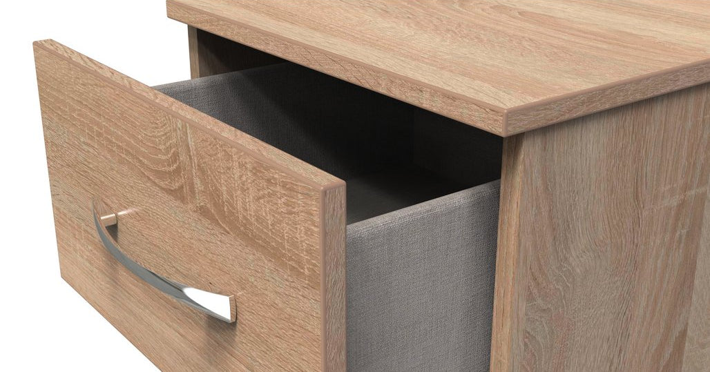 Avon 3 Drawer Bedside Table