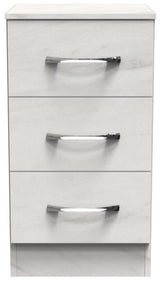 Avon 3 Drawer Bedside Table