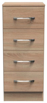 Avon 4 Drawer Bedside Table