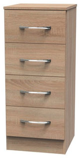 Avon 4 Drawer Bedside Table
