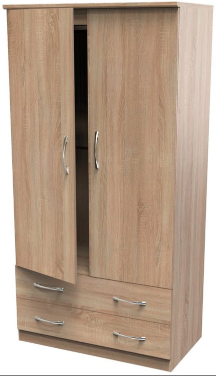 Avon Wide 2 Door 2 Drawer Double Wardrobe