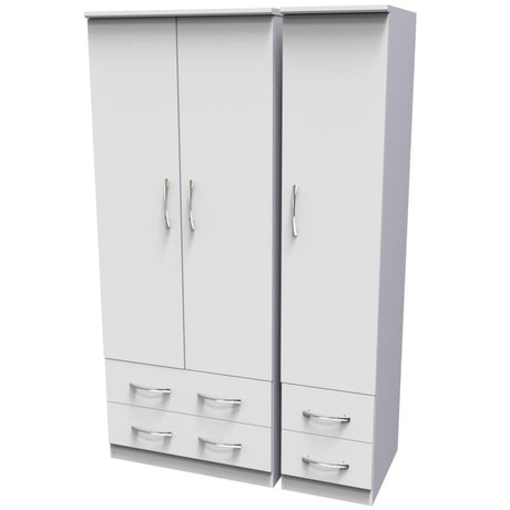 Avon 4 Drawer 3 Door Triple Wardrobe