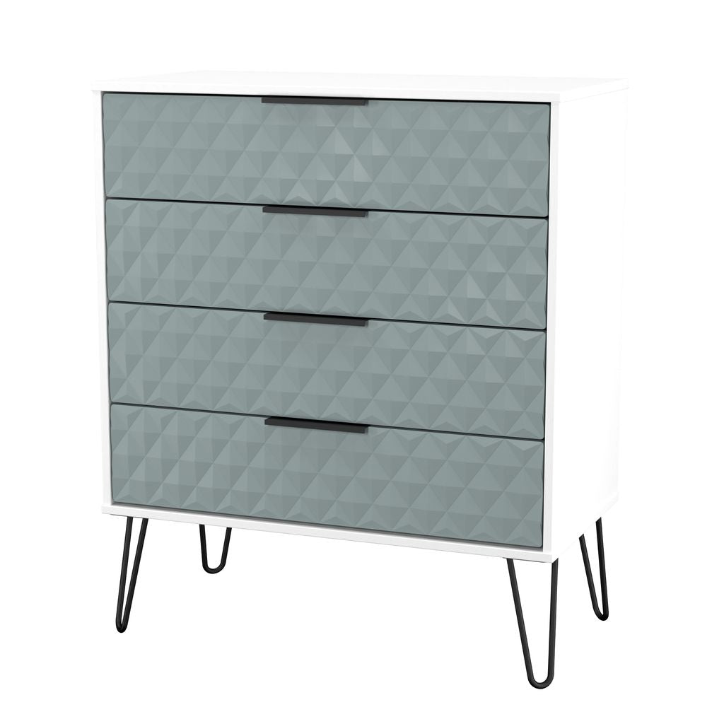 Harlequin 4 Drawer Chest with Black Hairpin Legs