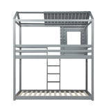 Treehouse Adventure Grey Single Bunk Bed 3ft