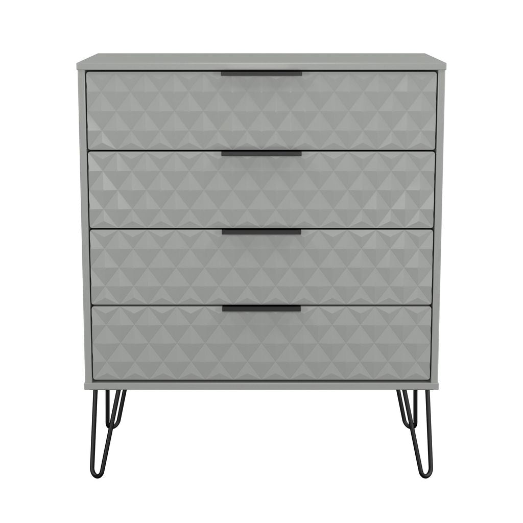 Harlequin 4 Drawer Chest with Black Hairpin Legs