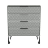 Harlequin 4 Drawer Chest with Black Hairpin Legs