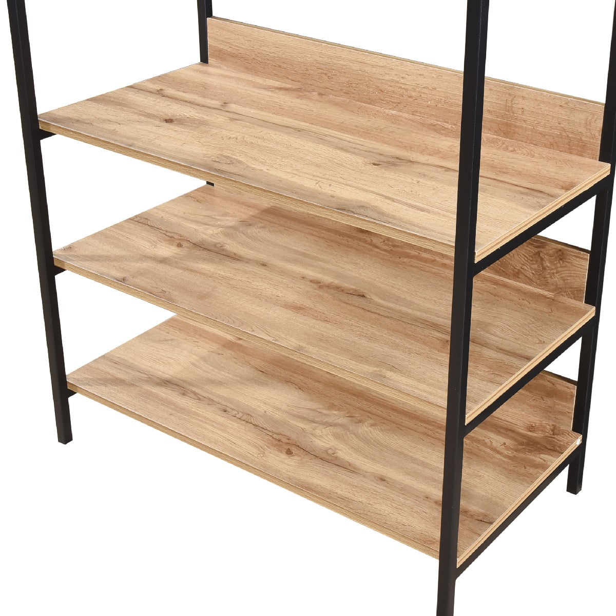 Alva Open Wardrobe with 4 Shelves in Oak