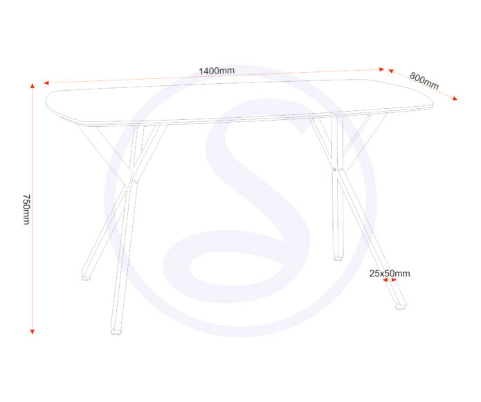 Athens Dining Table Set with 4 Chairs