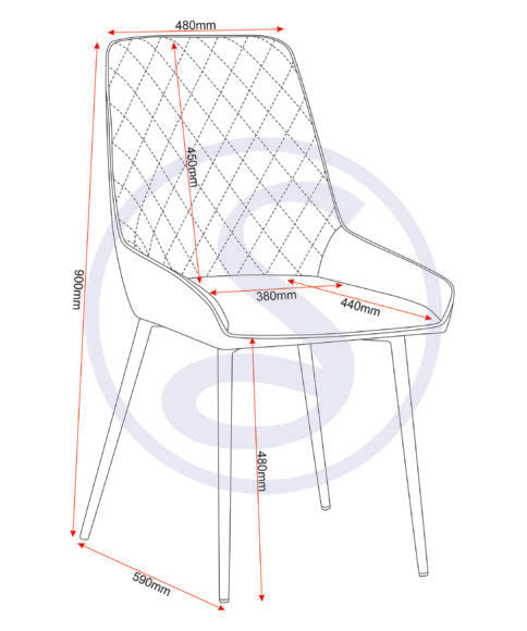 Quebec Wave Edge Dining Table with 4 Sapphire Chairs