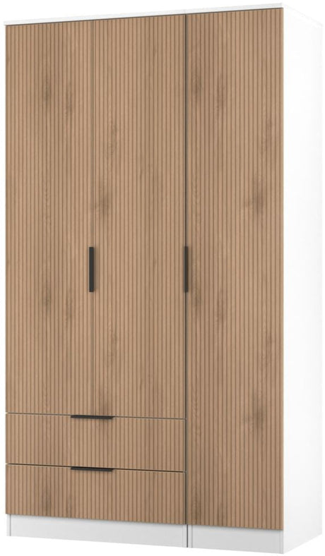 Java Tall 2 Drawer 3 Door Triple Wardrobe