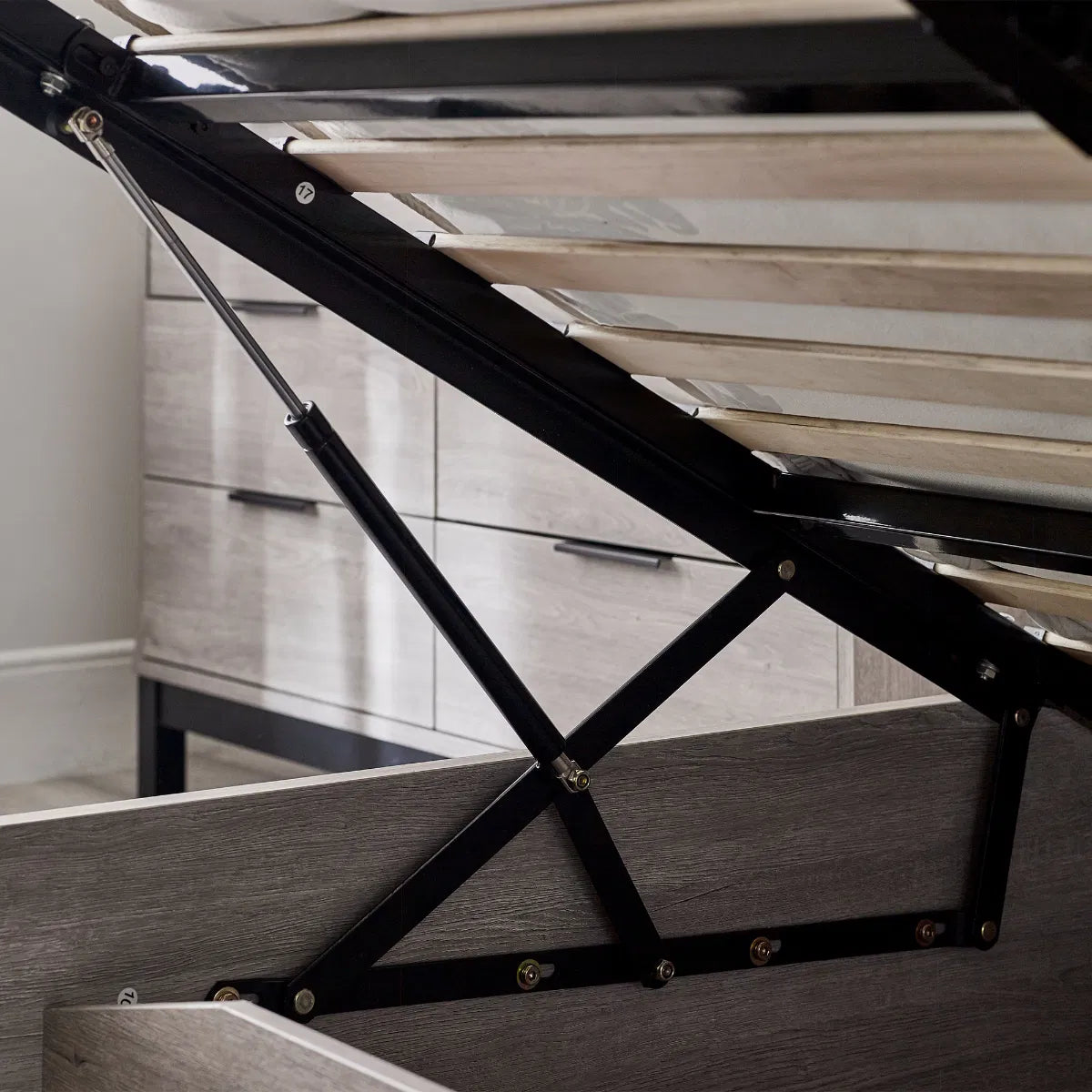 Bali Ottoman Gas Lift Storage Bed Frame